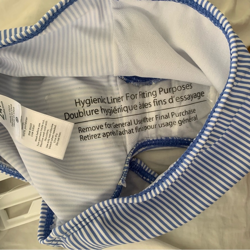 Carter’s 24M Blue Striped Ruffle Swimsuit - Picture 5 of 5
